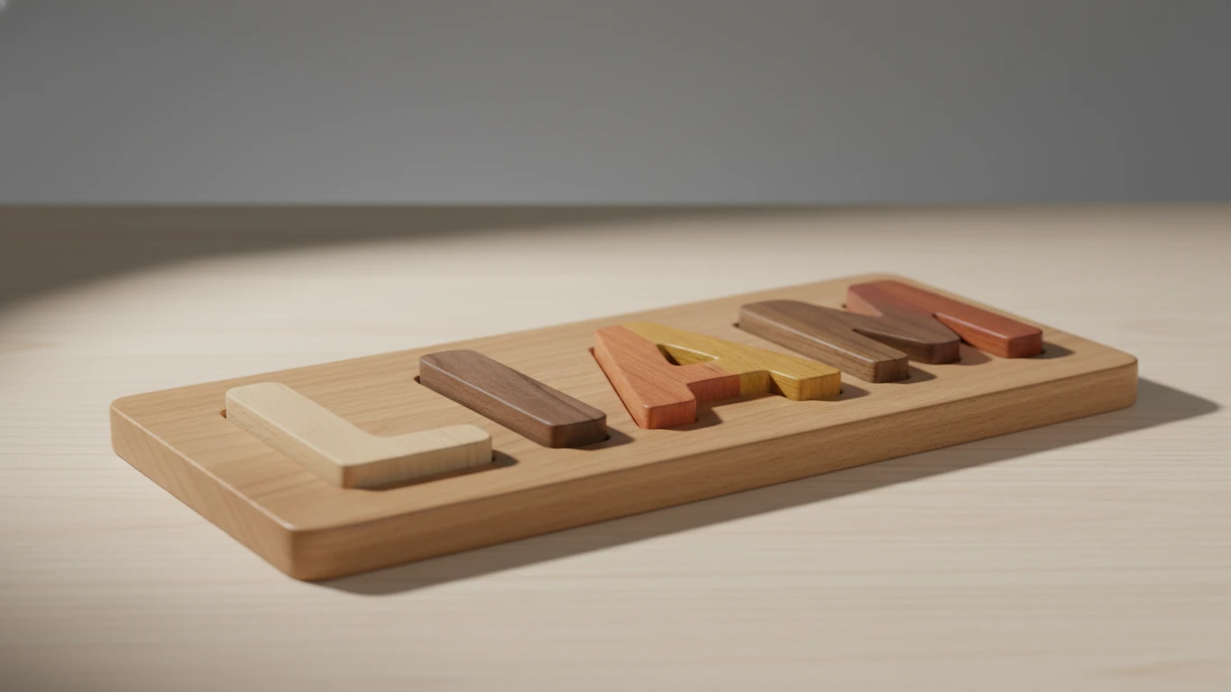 Handcrafted Wooden Name Puzzle