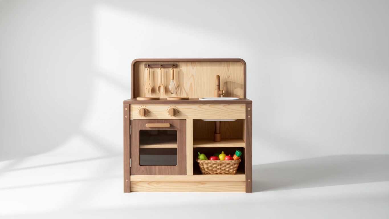Handcrafted Wooden Play Kitchen