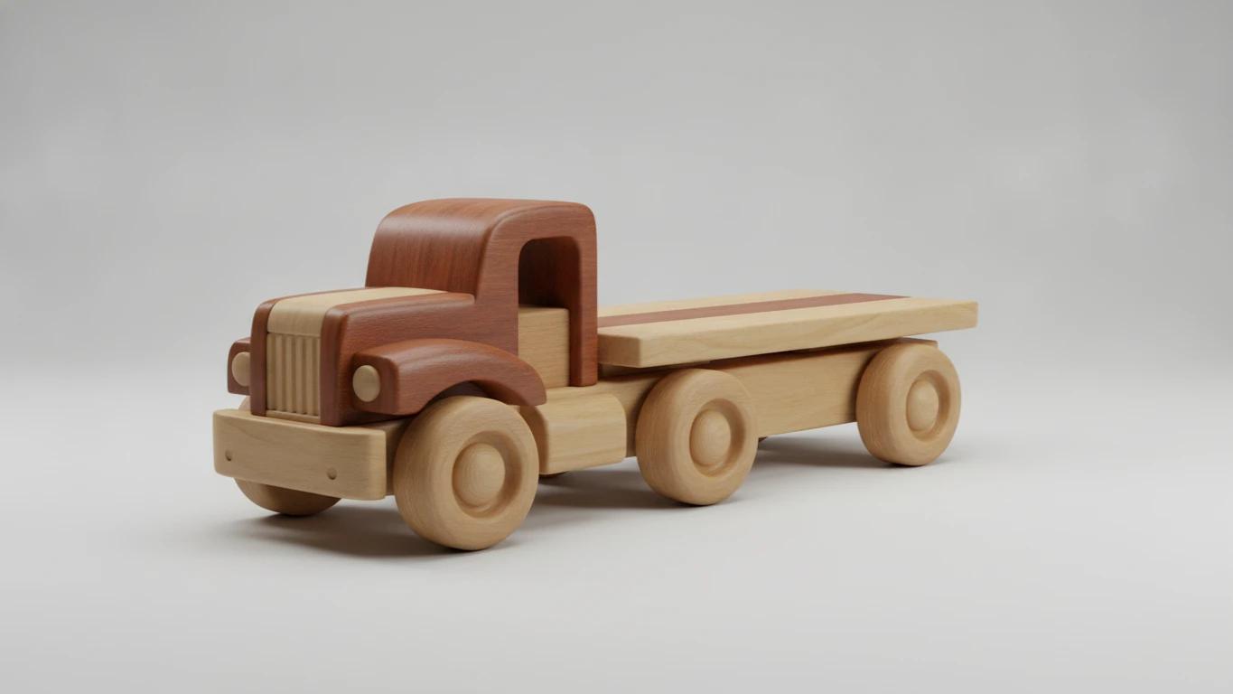Handcrafted Wooden Toy Truck