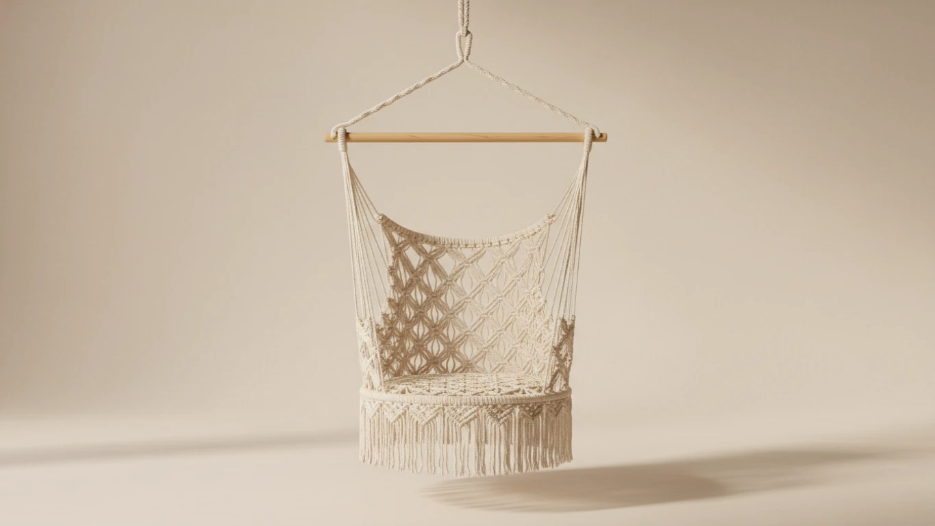 Hanging Macramé Hammock Chair