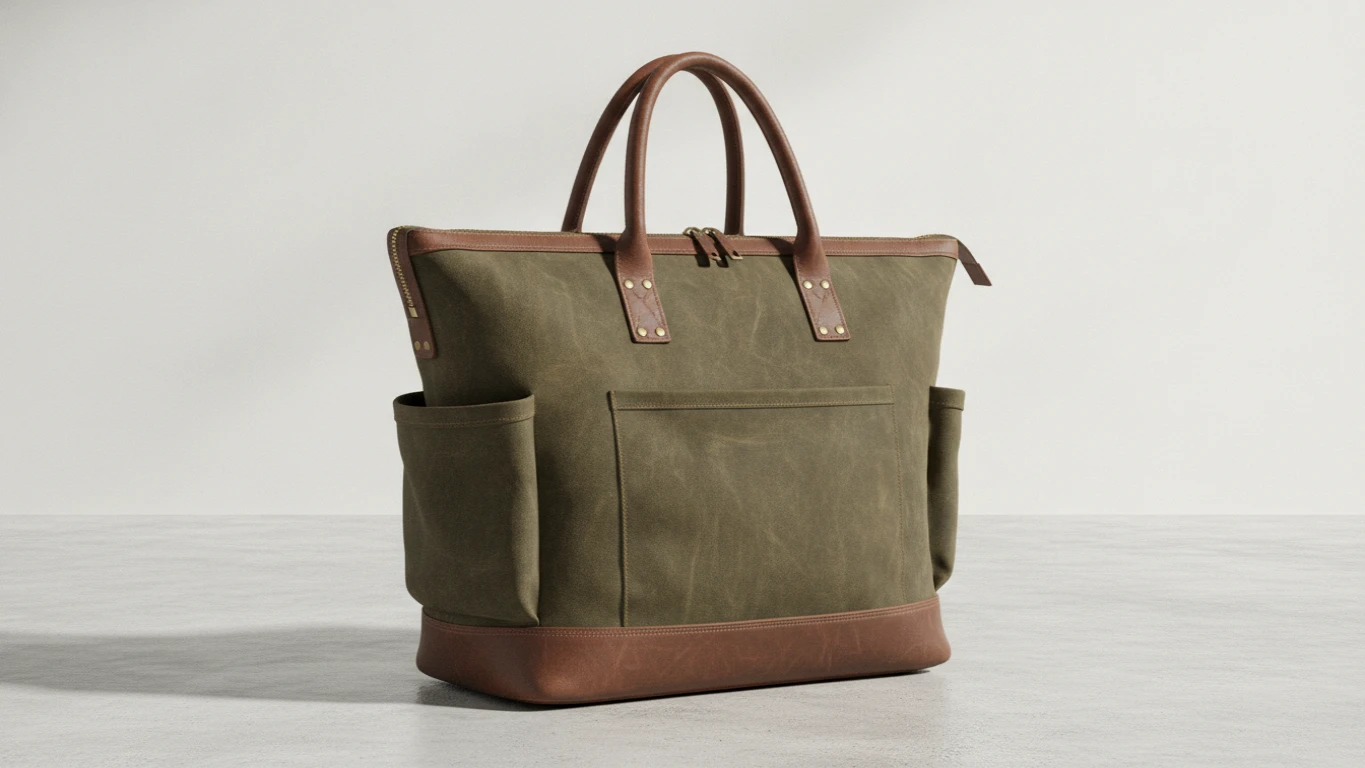 Heavy-Duty Waxed Canvas Tote