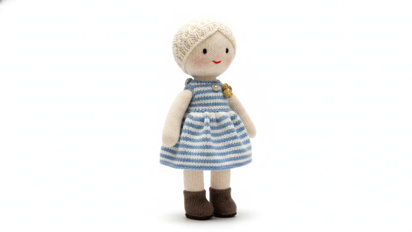 Heirloom Hand-Knit Cotton Doll