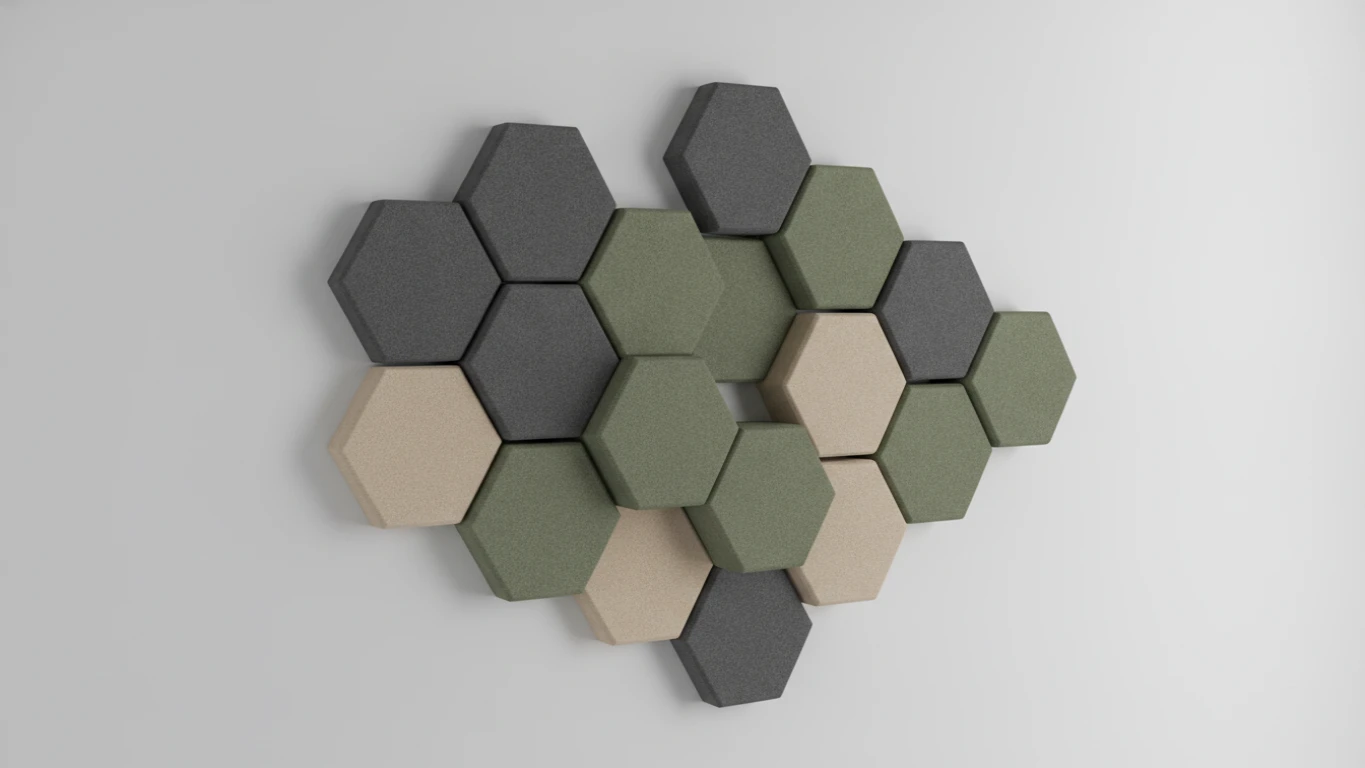 Hexagonal Acoustic Decorative Wall Panels