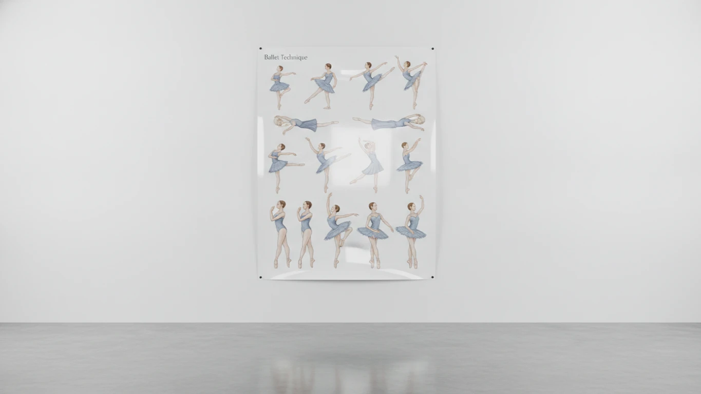 High-Gloss Ballet Technique Poster
