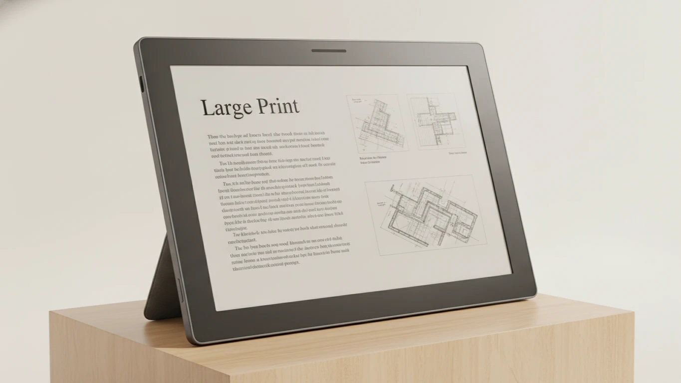 High-Resolution Large Print E-Reader