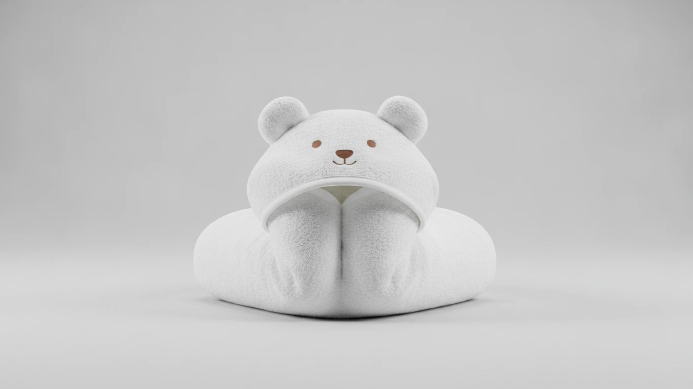 Hooded Organic Bamboo Animal Towel