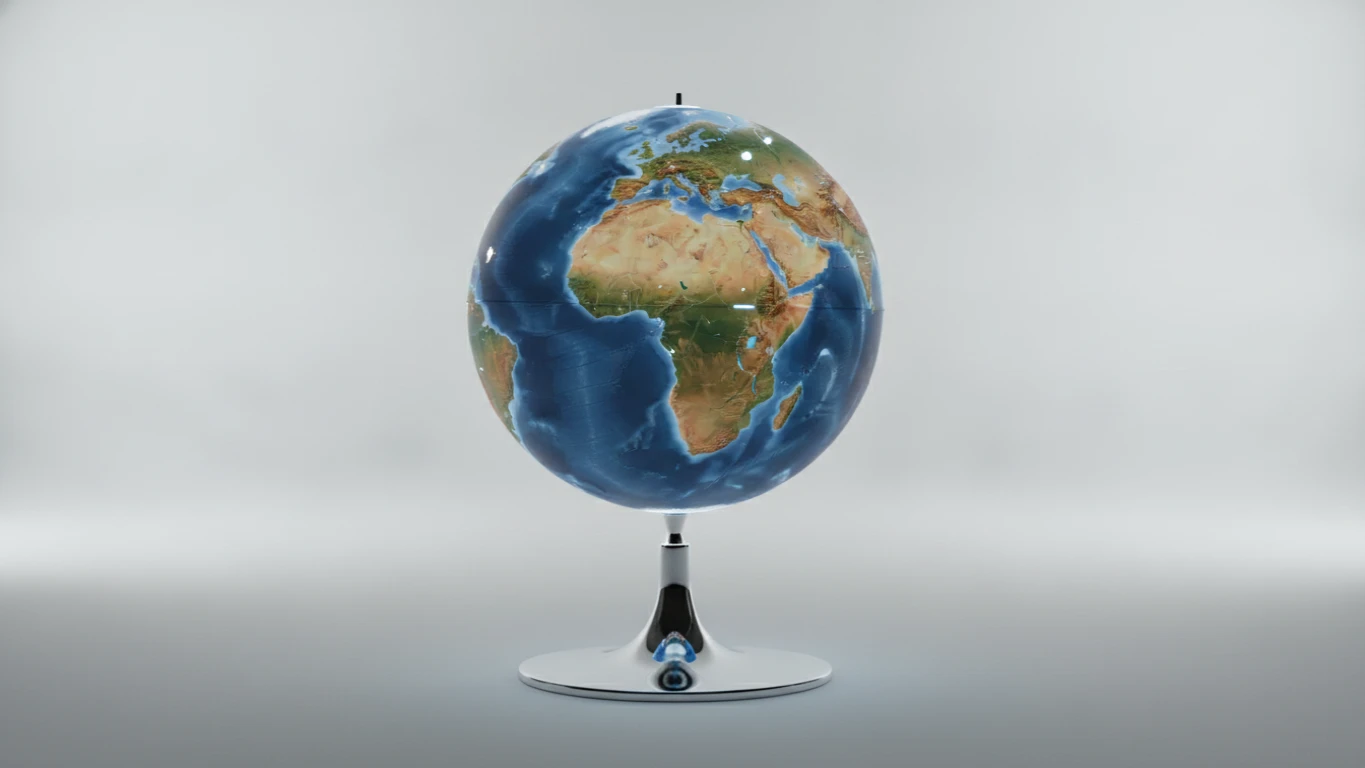 Illuminated Interactive World Globe