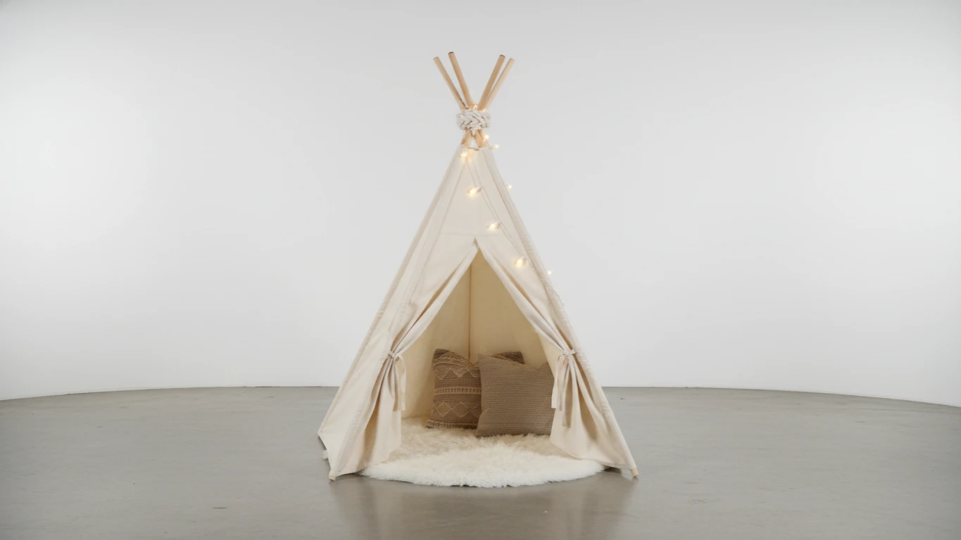 Indoor Cotton Canvas Play Teepee