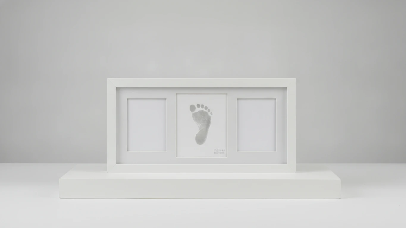 Inkless Baby Footprint Keepsake Frame