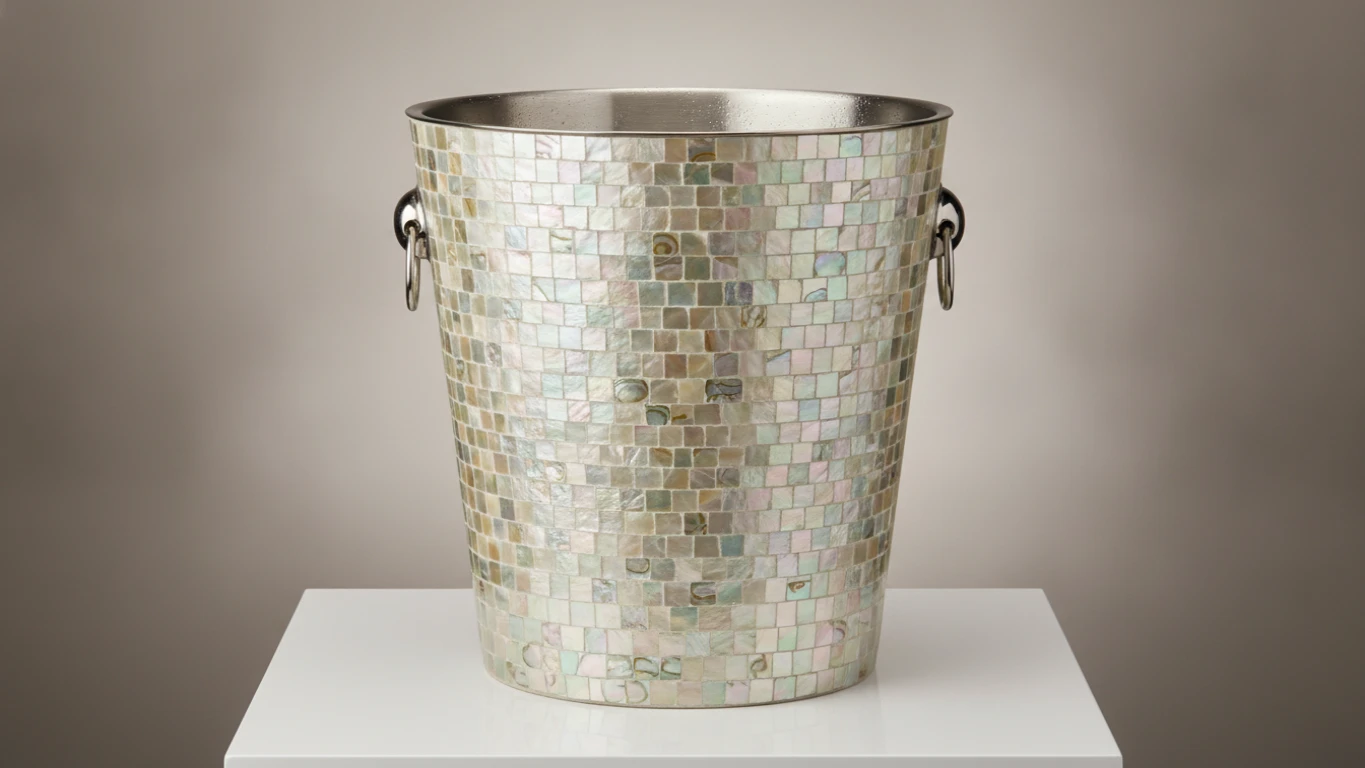 Insulated Mother of Pearl Beverage Bucket