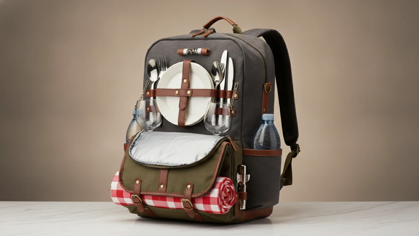 Insulated Picnic Backpack for Two