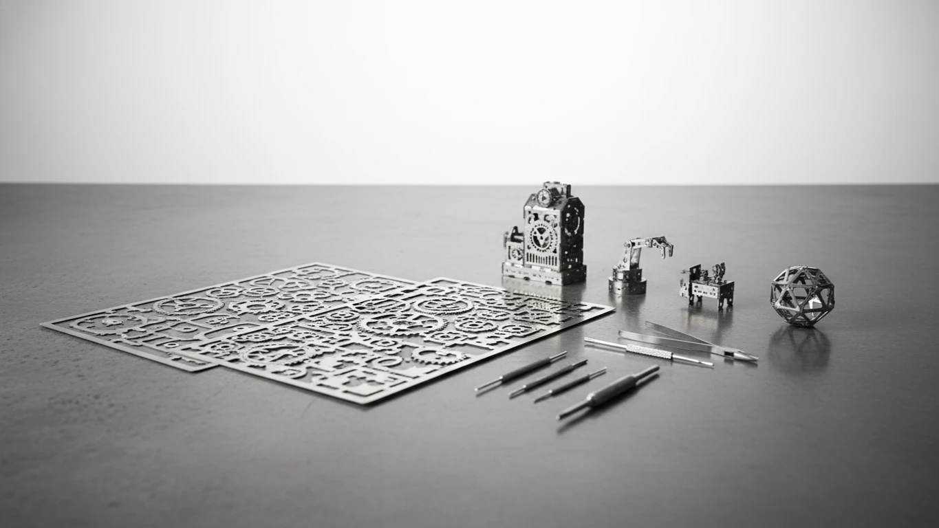 Interactive 3D Metal Model Puzzle Kit