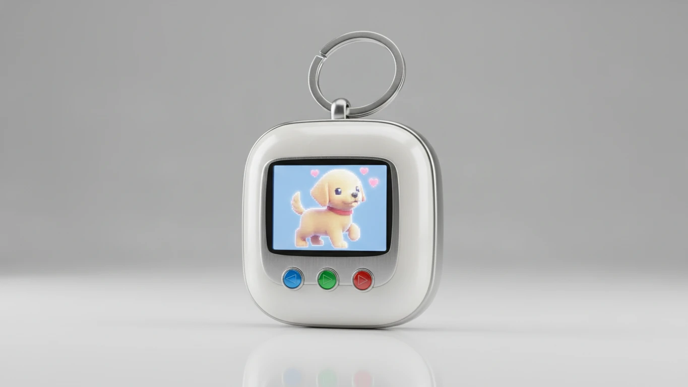 Interactive Digital Pet Keychain
