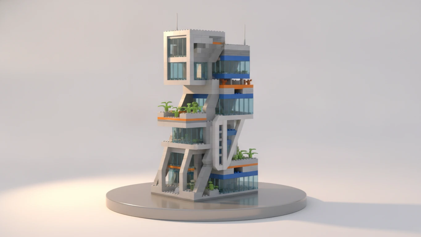Interlocking Building Block Architecture Set