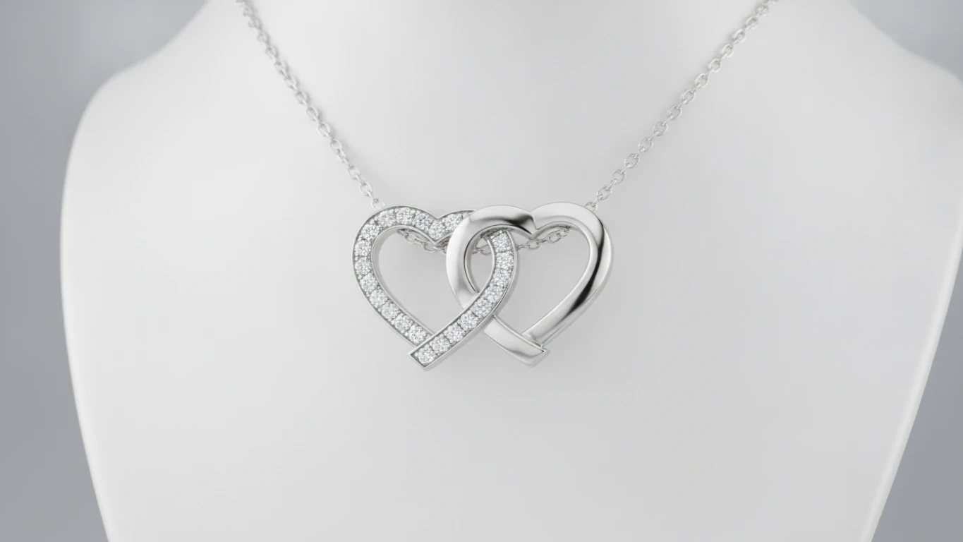 Interlocking Infinity Heart Necklace