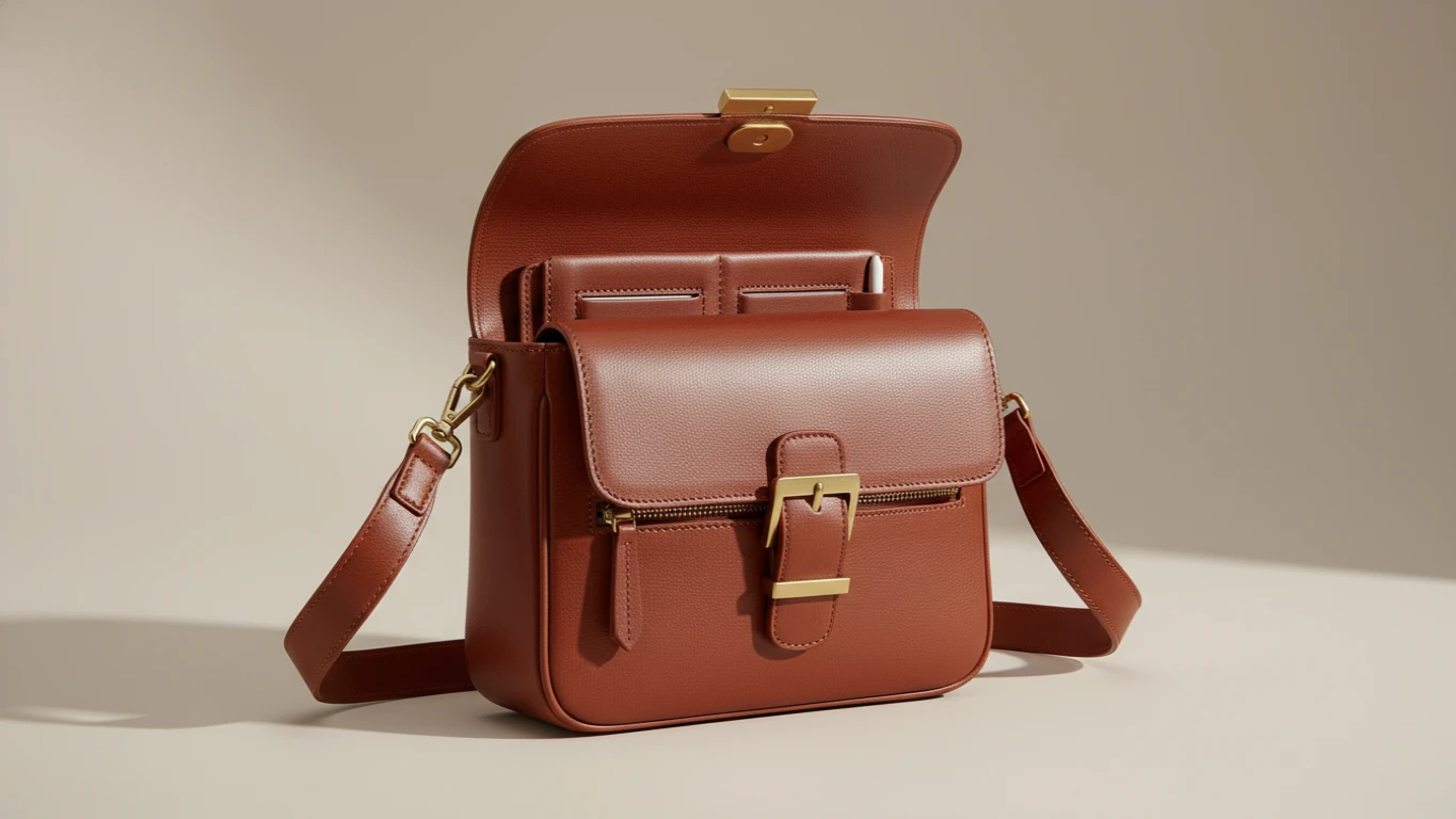 Italian Leather Crossbody Tech Purse