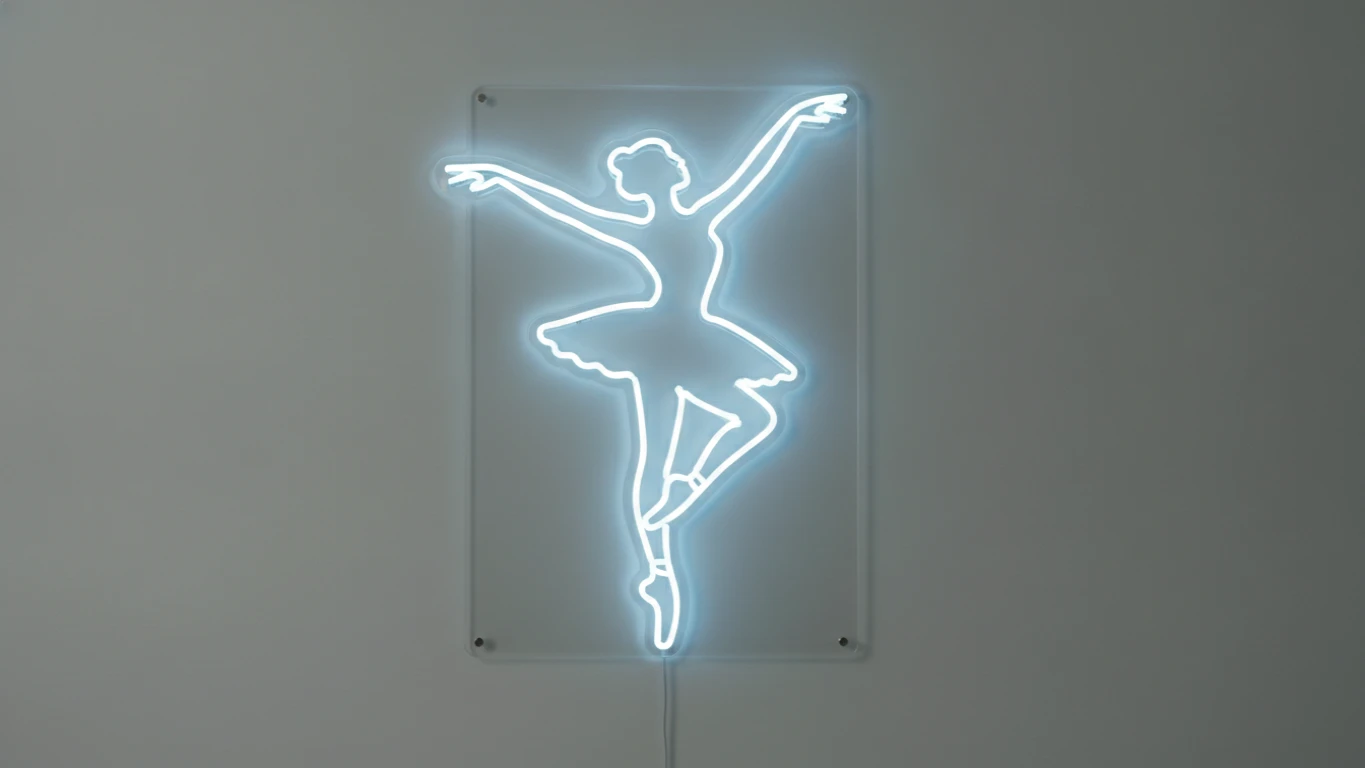 LED Ballerina Silhouette Neon Wall Sign