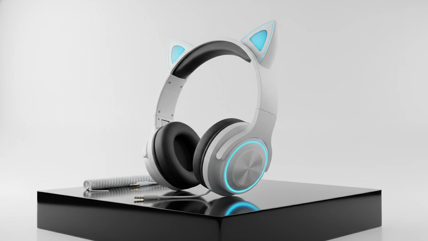 LED Cat-Ear Noise-Canceling Headphones