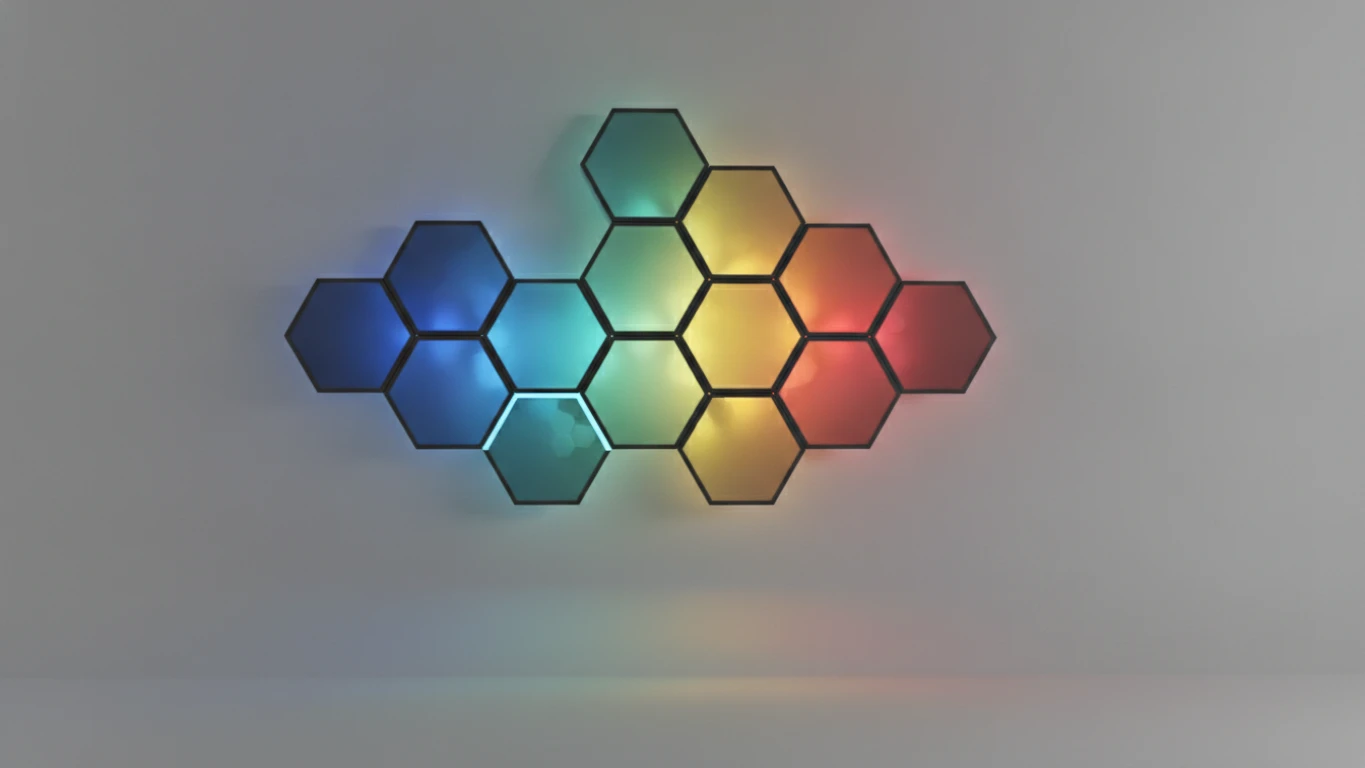 LED Hexagon Modular Wall Lights