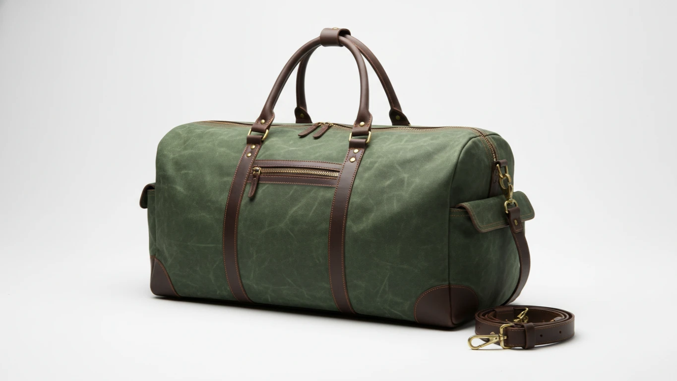 Large Capacity Waxed Canvas Travel Duffel