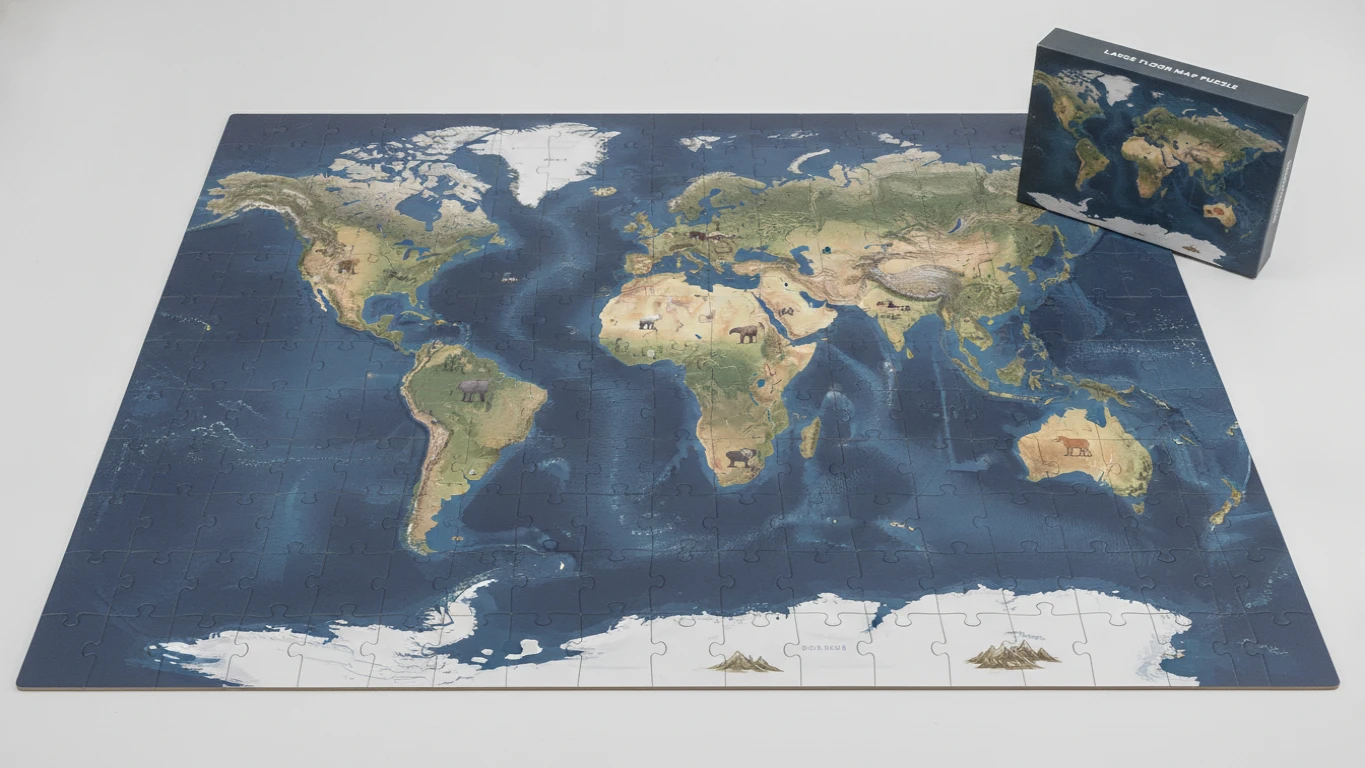Large Illustrated Floor Map Puzzle