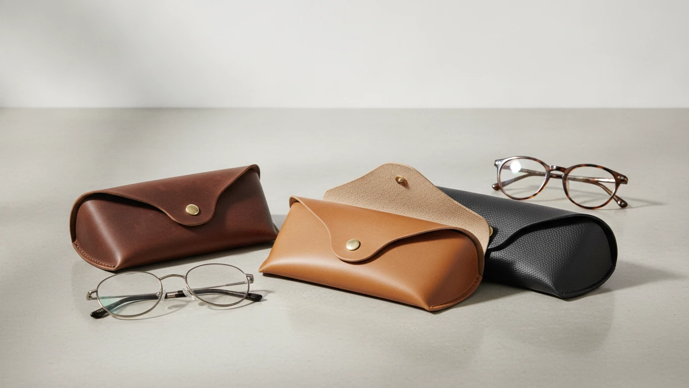 Leather Eyeglass Case Set