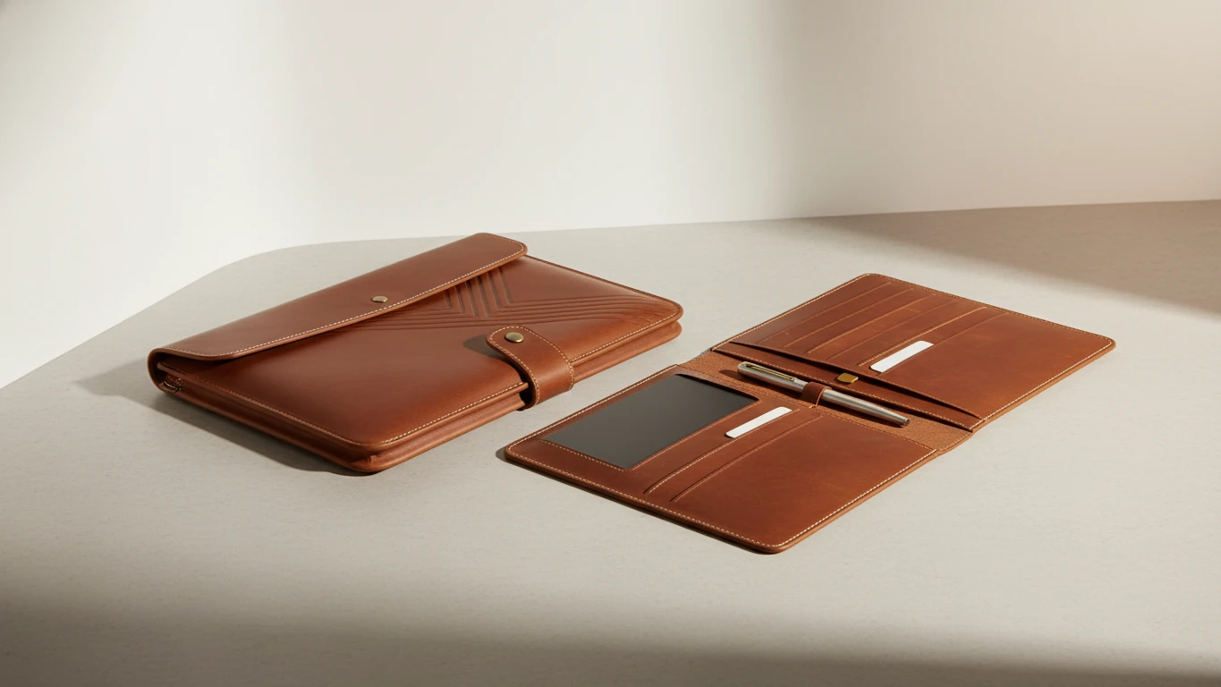 Leather Laptop Sleeve and Portfolio