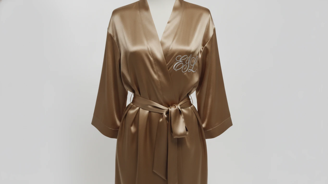 Luxe Satin Monogrammed Robe