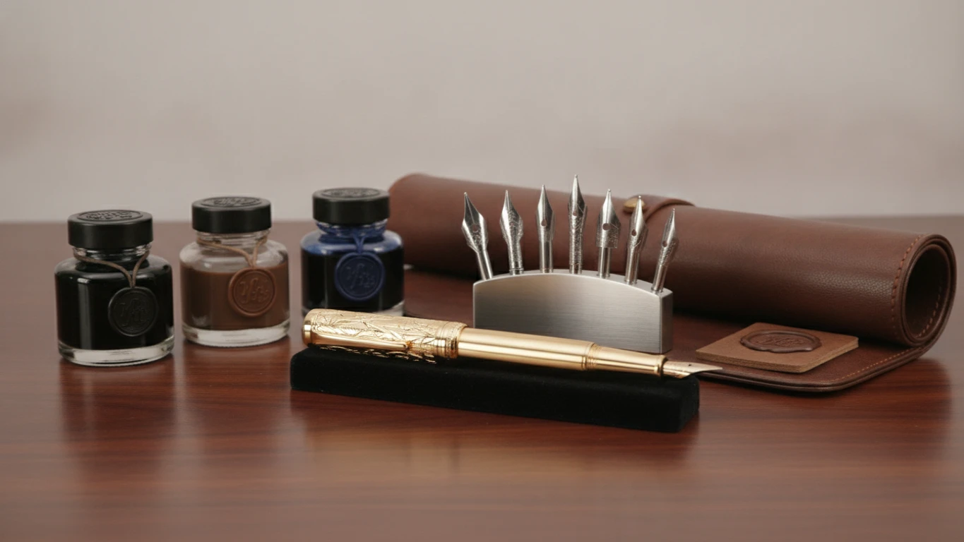 Luxury Fountain Pen with Calligraphy Set