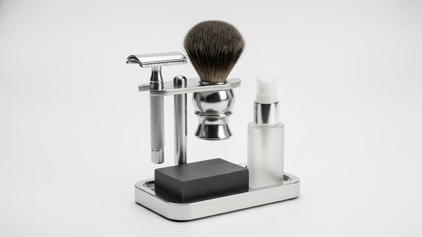 Luxury Grooming Set with Aluminum Stand