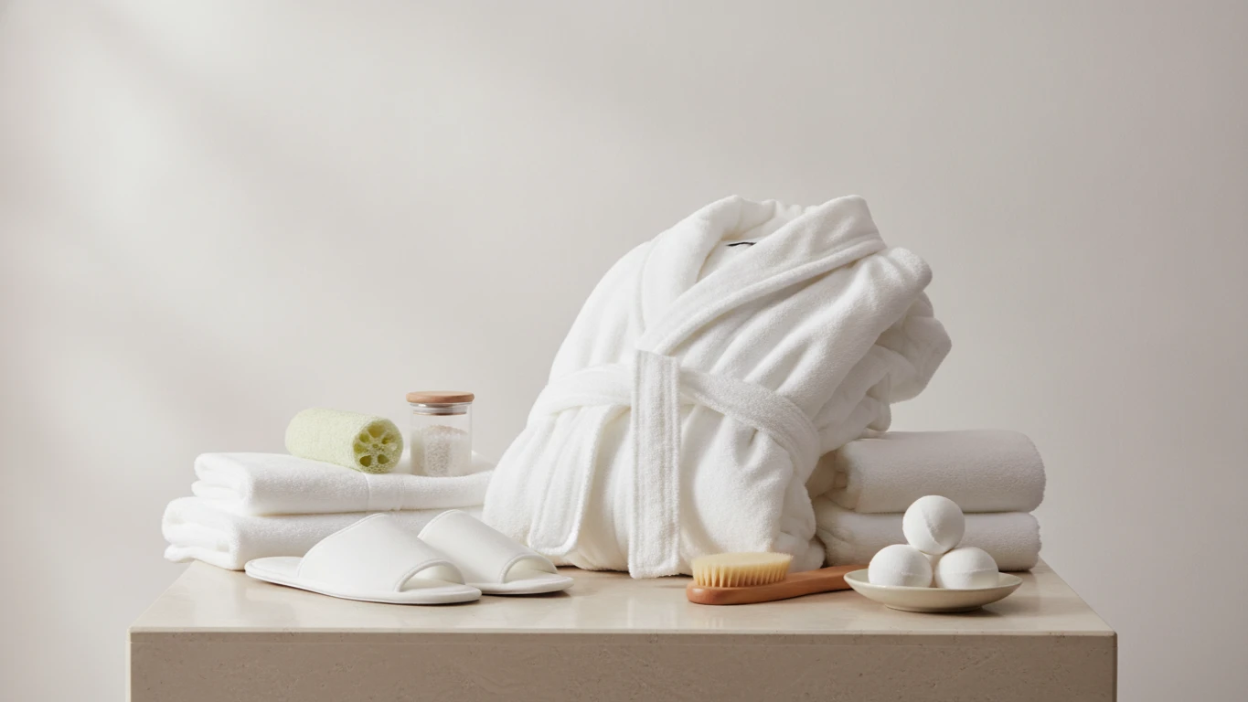Luxury Plush Bathrobe and Spa Set