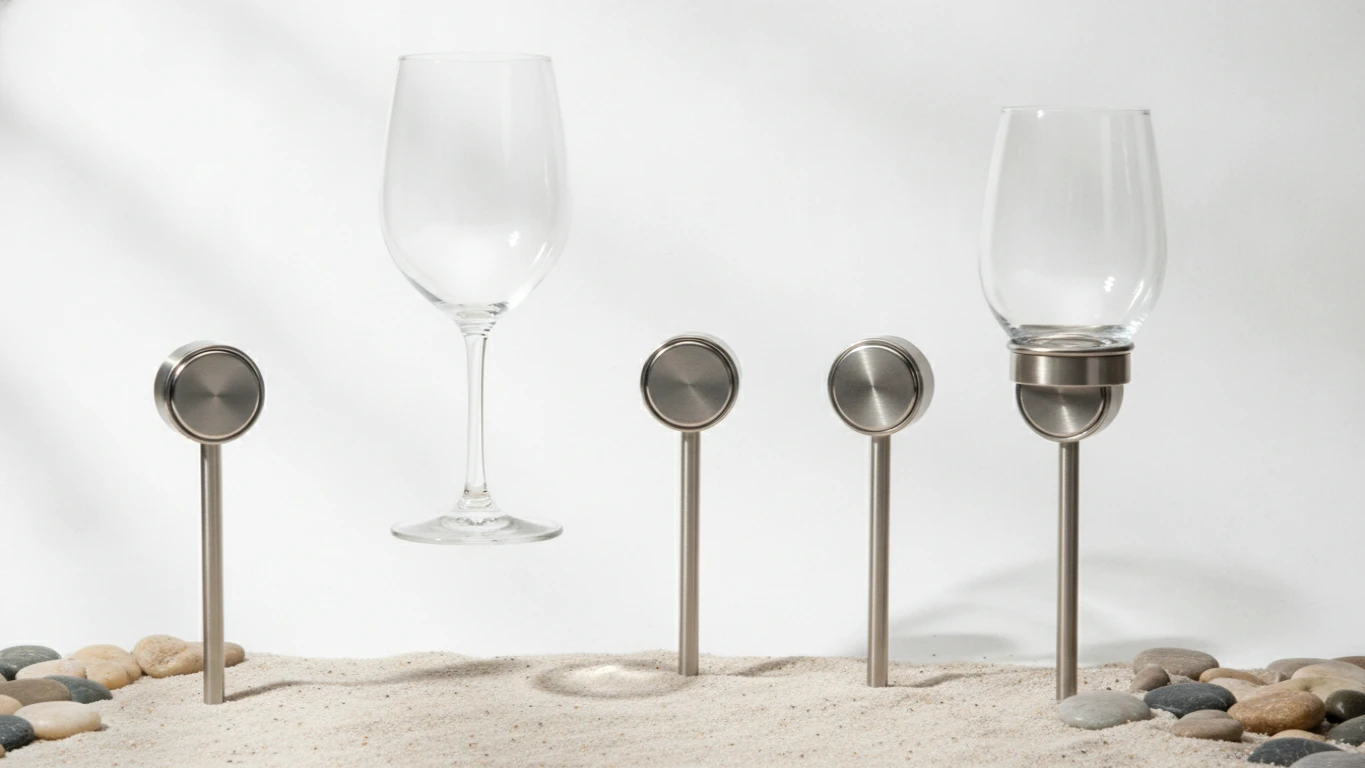 Magnetic Outdoor Wine Glass Stakes