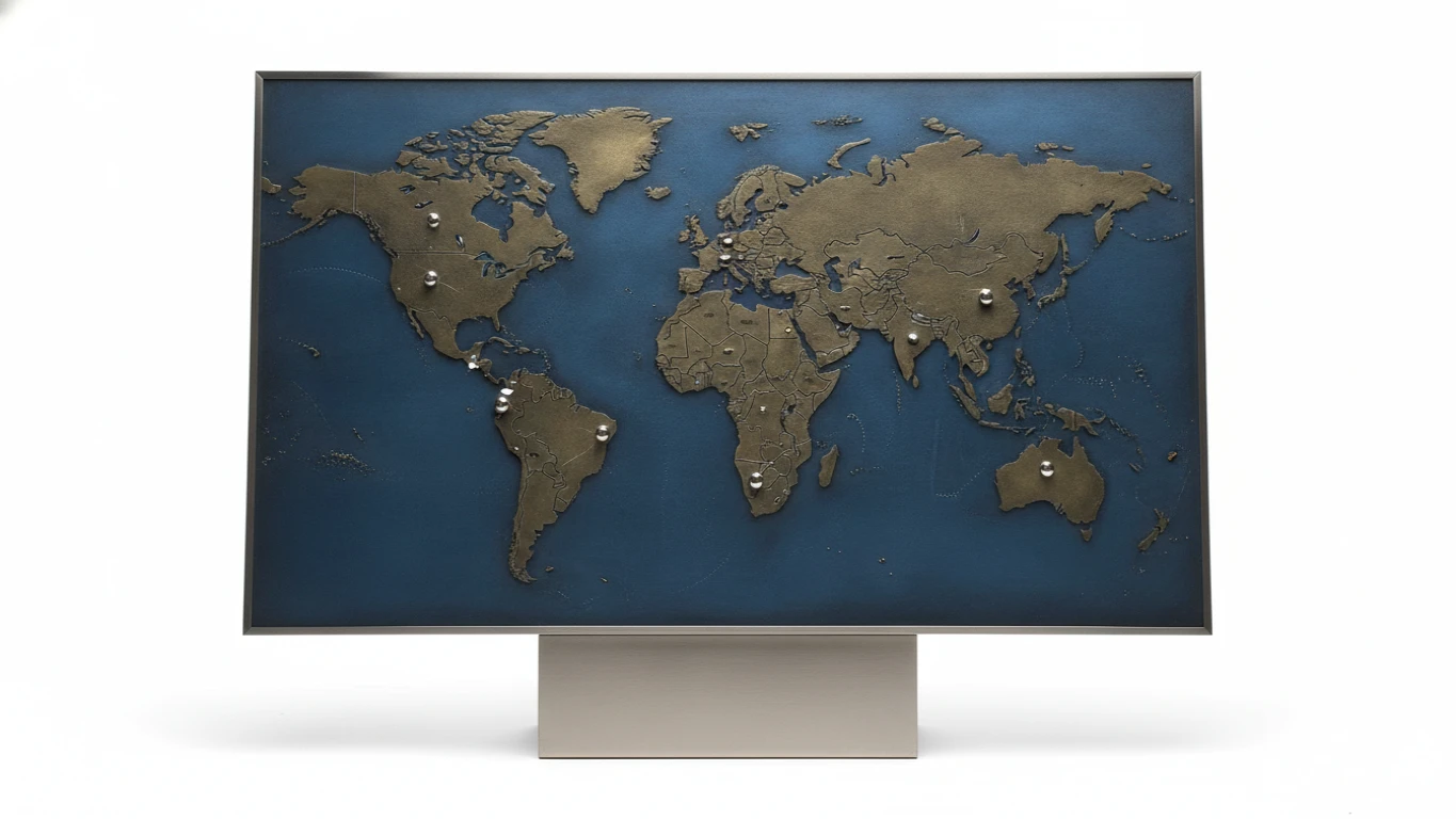 Magnetic World Travel Map