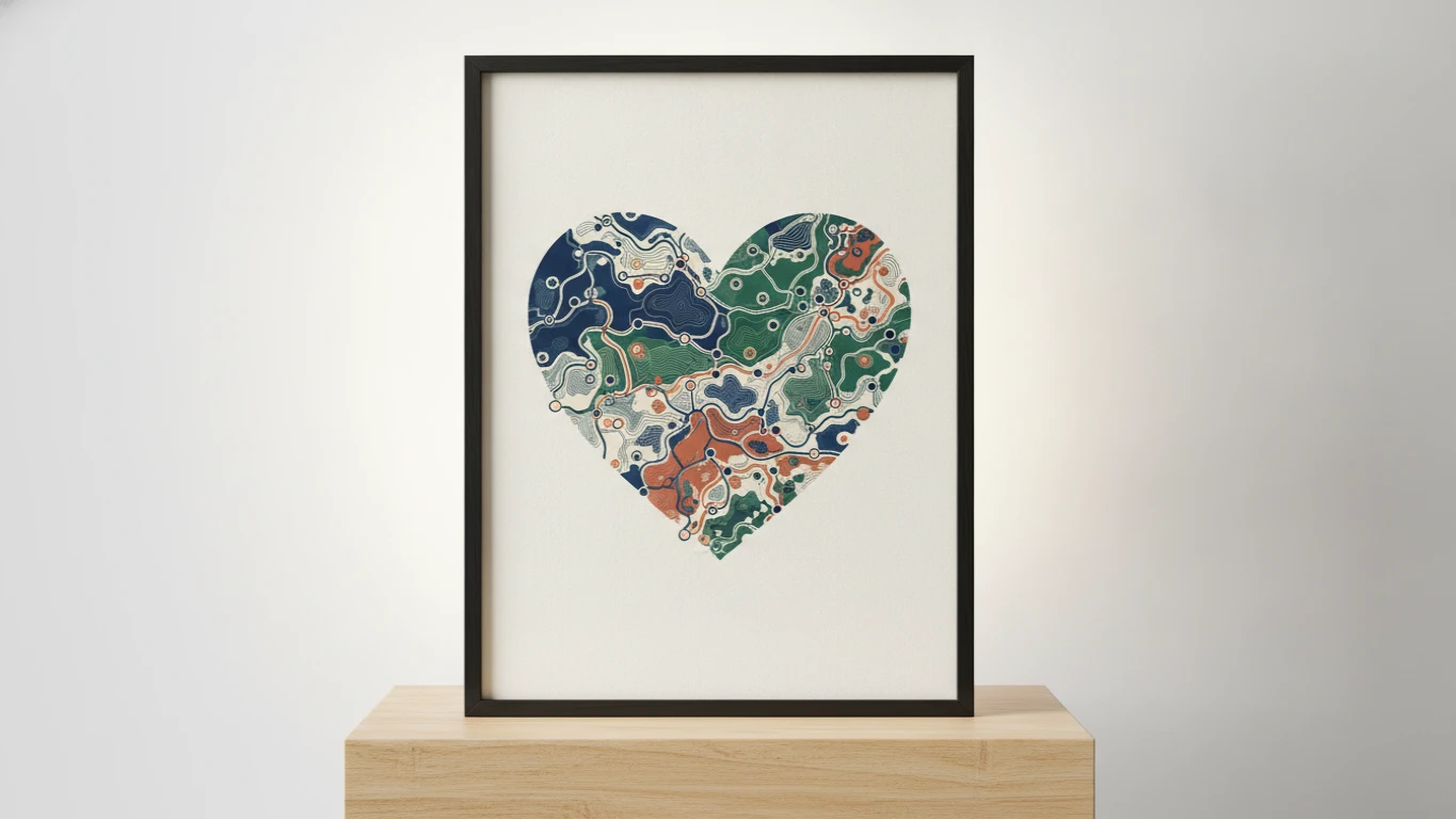 Memory Map Art Print