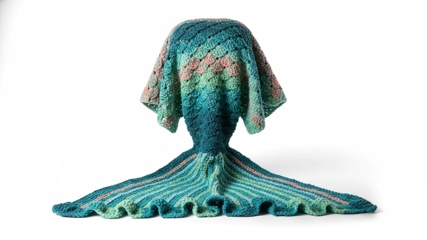 Mermaid Tail Crochet Blanket