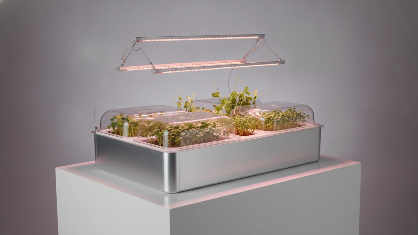 Microgreen Growing Tray with Grow Lights