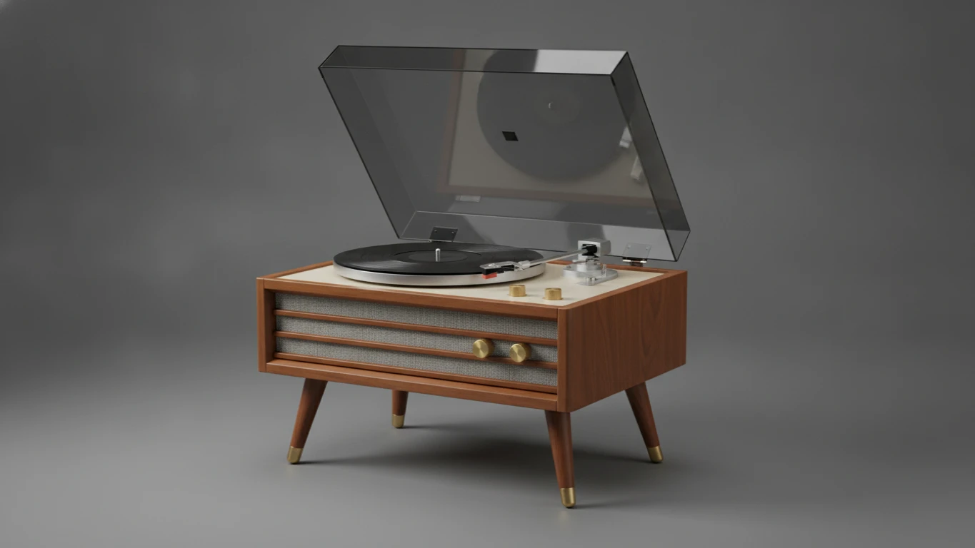 Mid-Century Modern Record Player