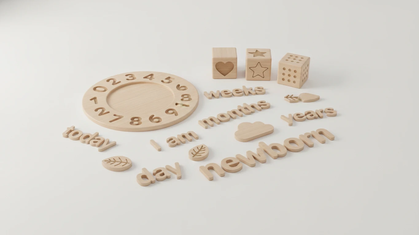Milestone Wooden Photo Props
