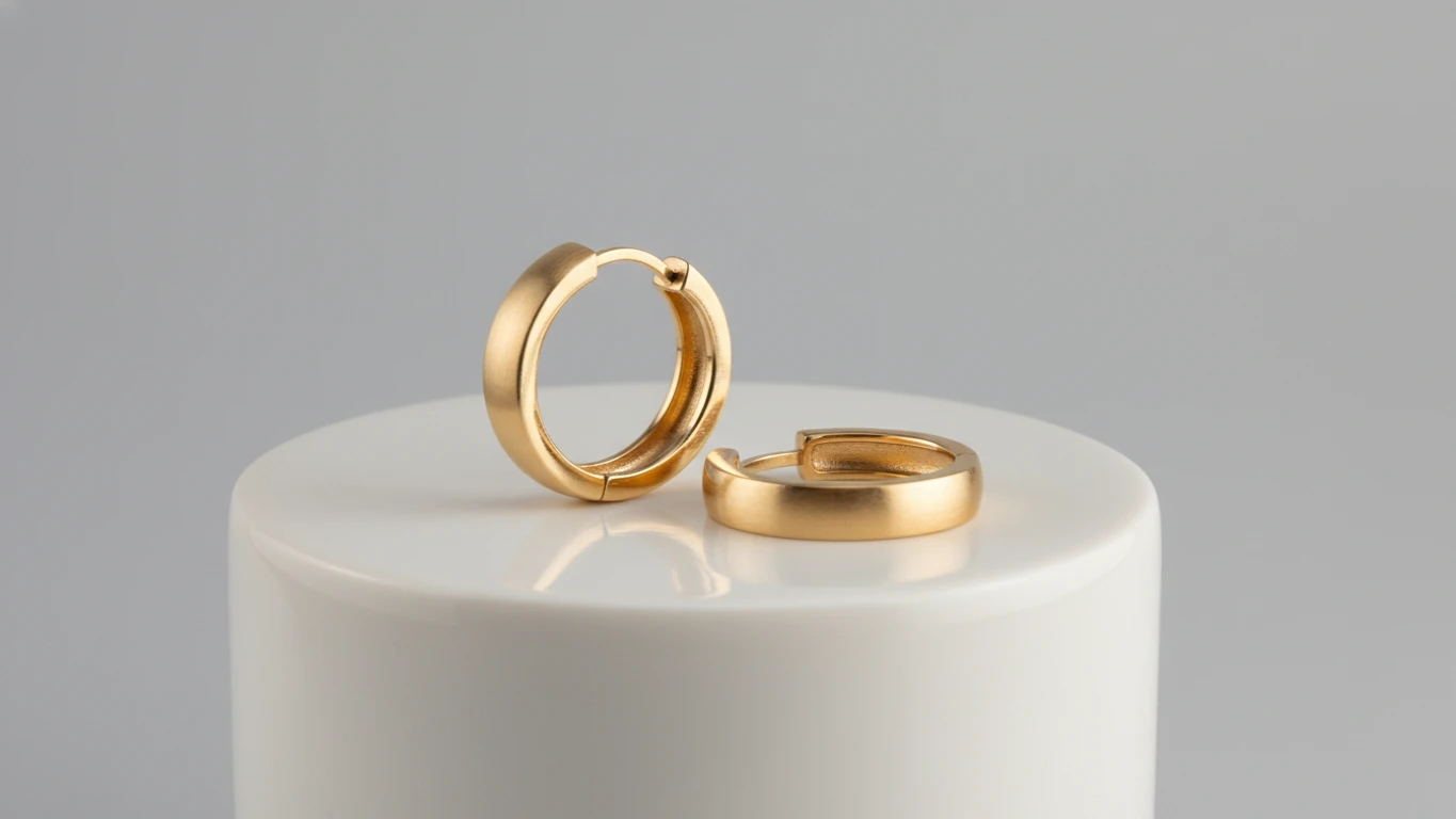 Minimalist 14K Gold Hoop Earrings