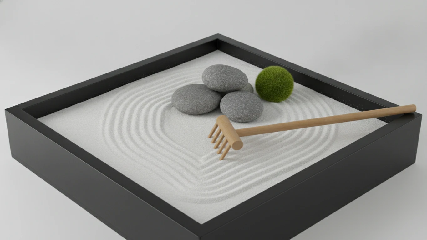 Minimalist Desktop Zen Sand Garden