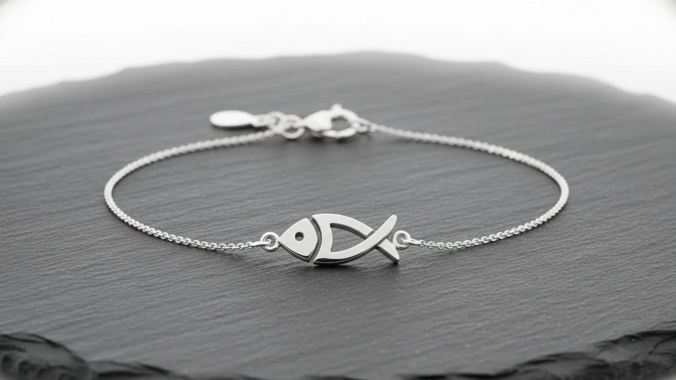 Minimalist Fish Symbol Bracelet