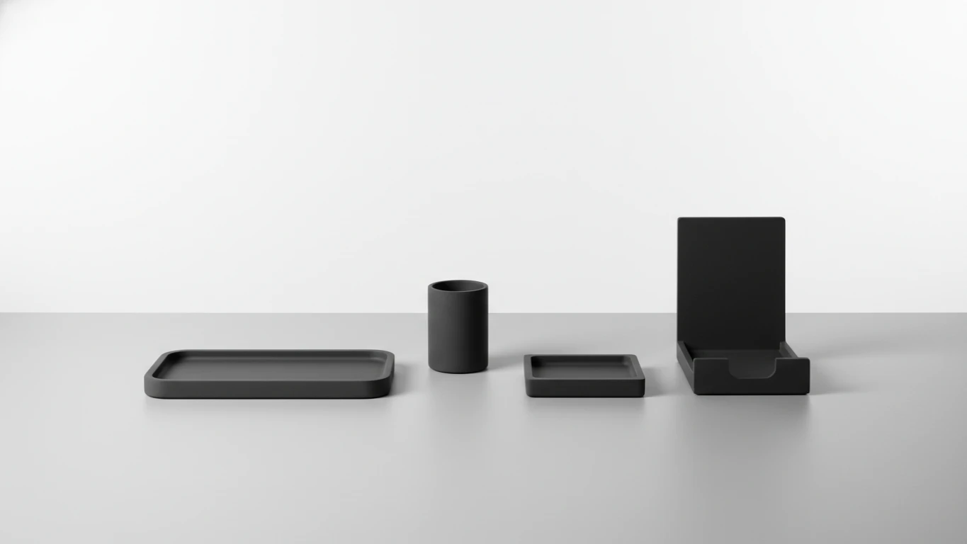 Minimalist Matte Desk Organization Set