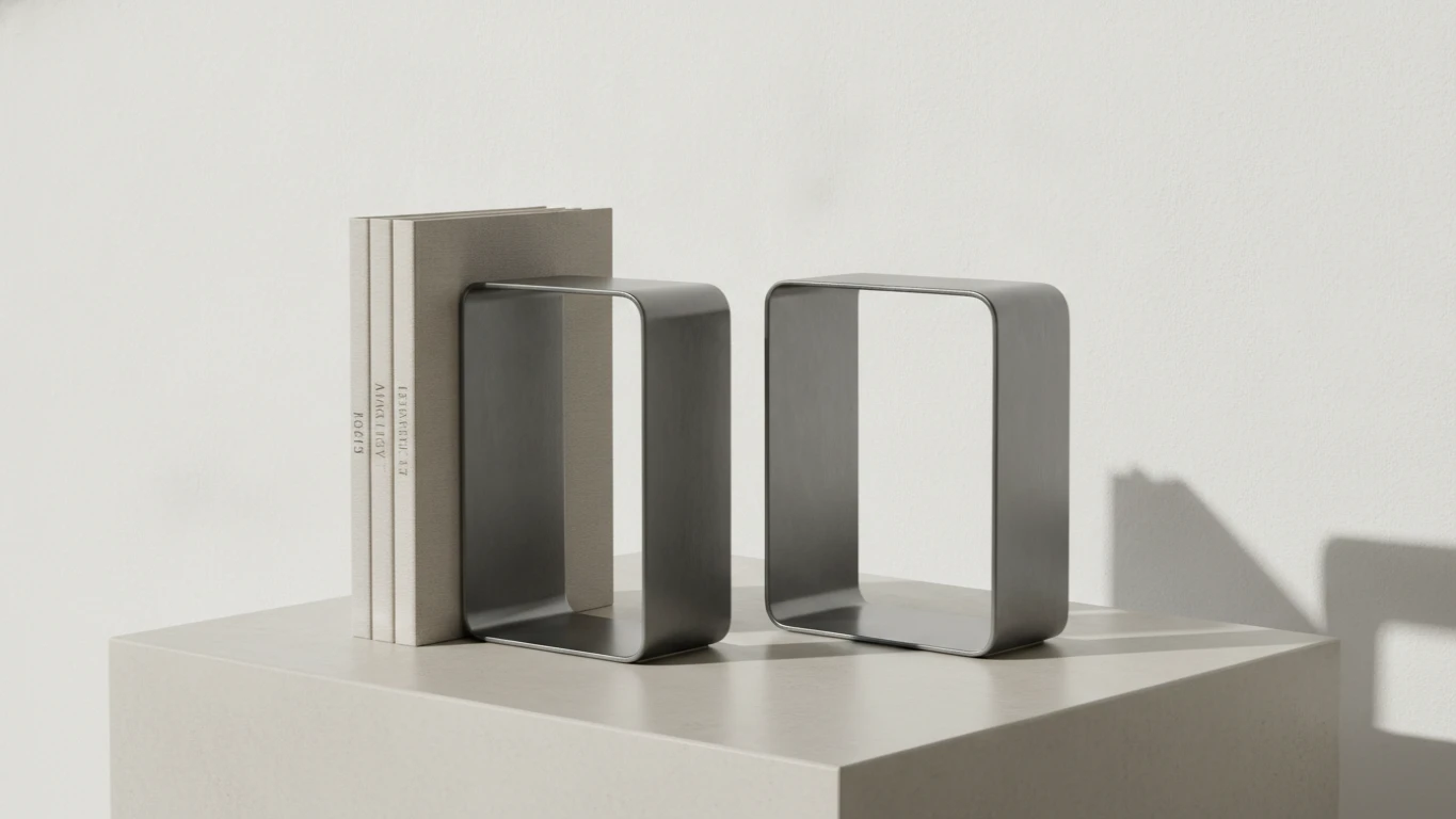 Minimalist Metal Bookends