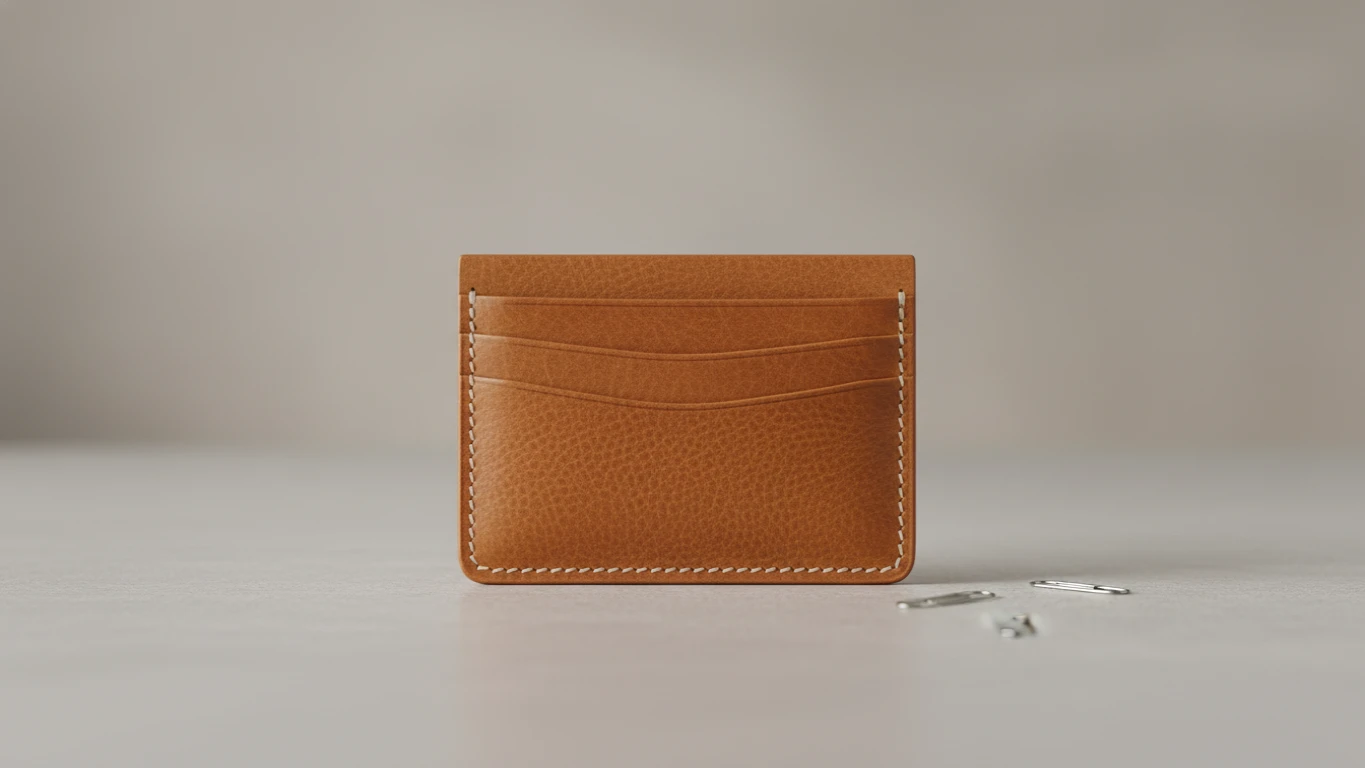 Minimalist Slim Leather Card Holder