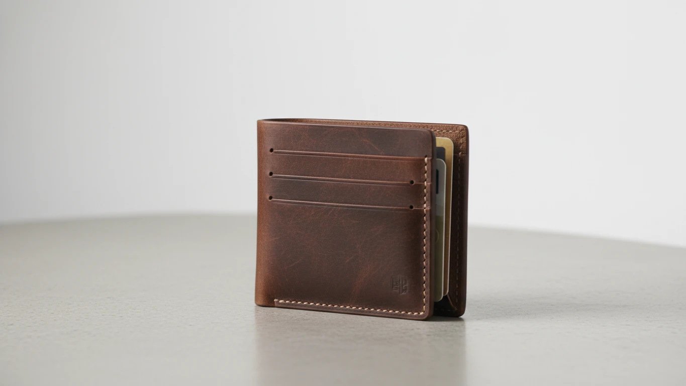 Minimalist Slim Leather Wallet with RFID Protection
