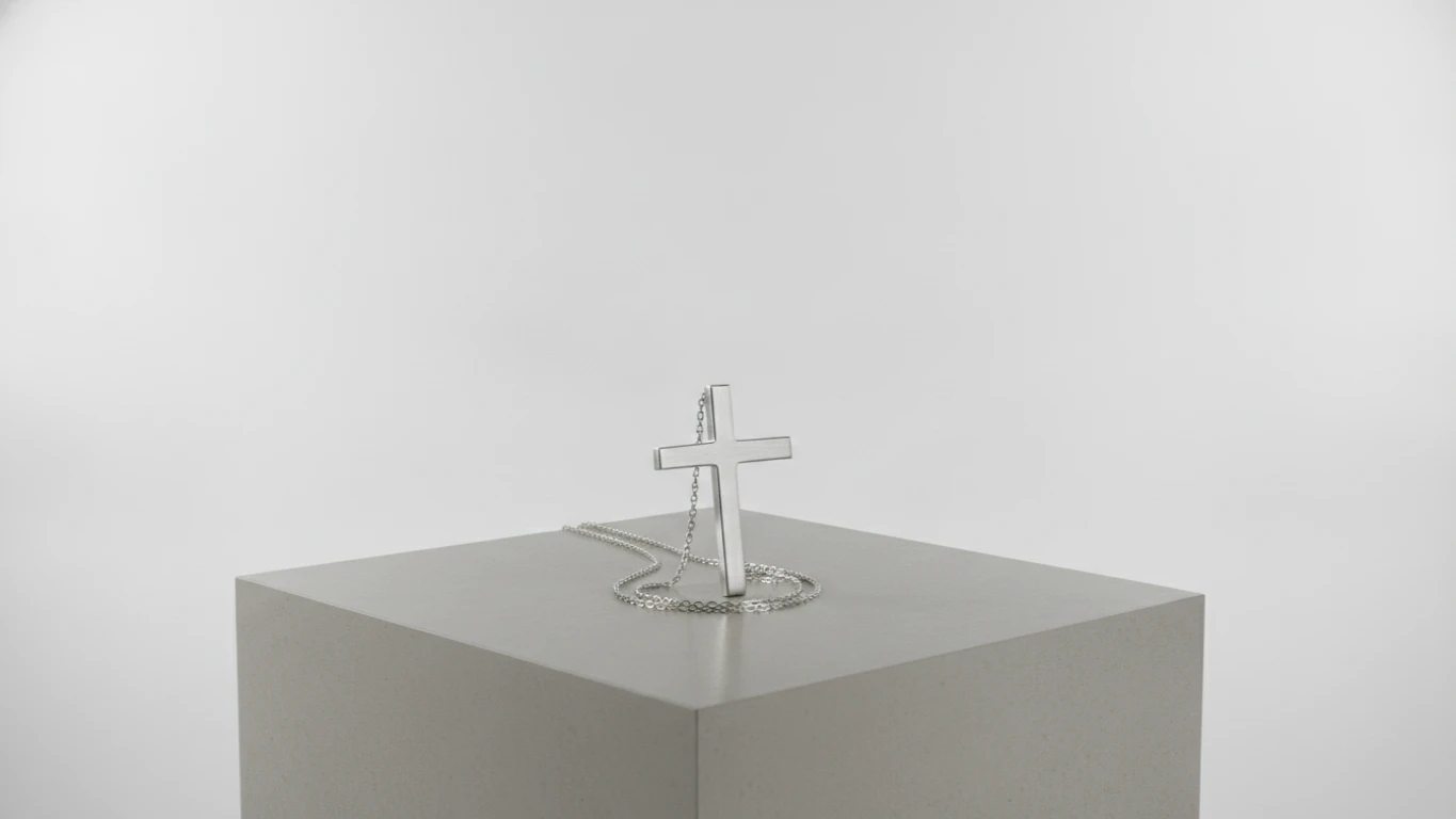 Minimalist Sterling Silver Cross Pendant