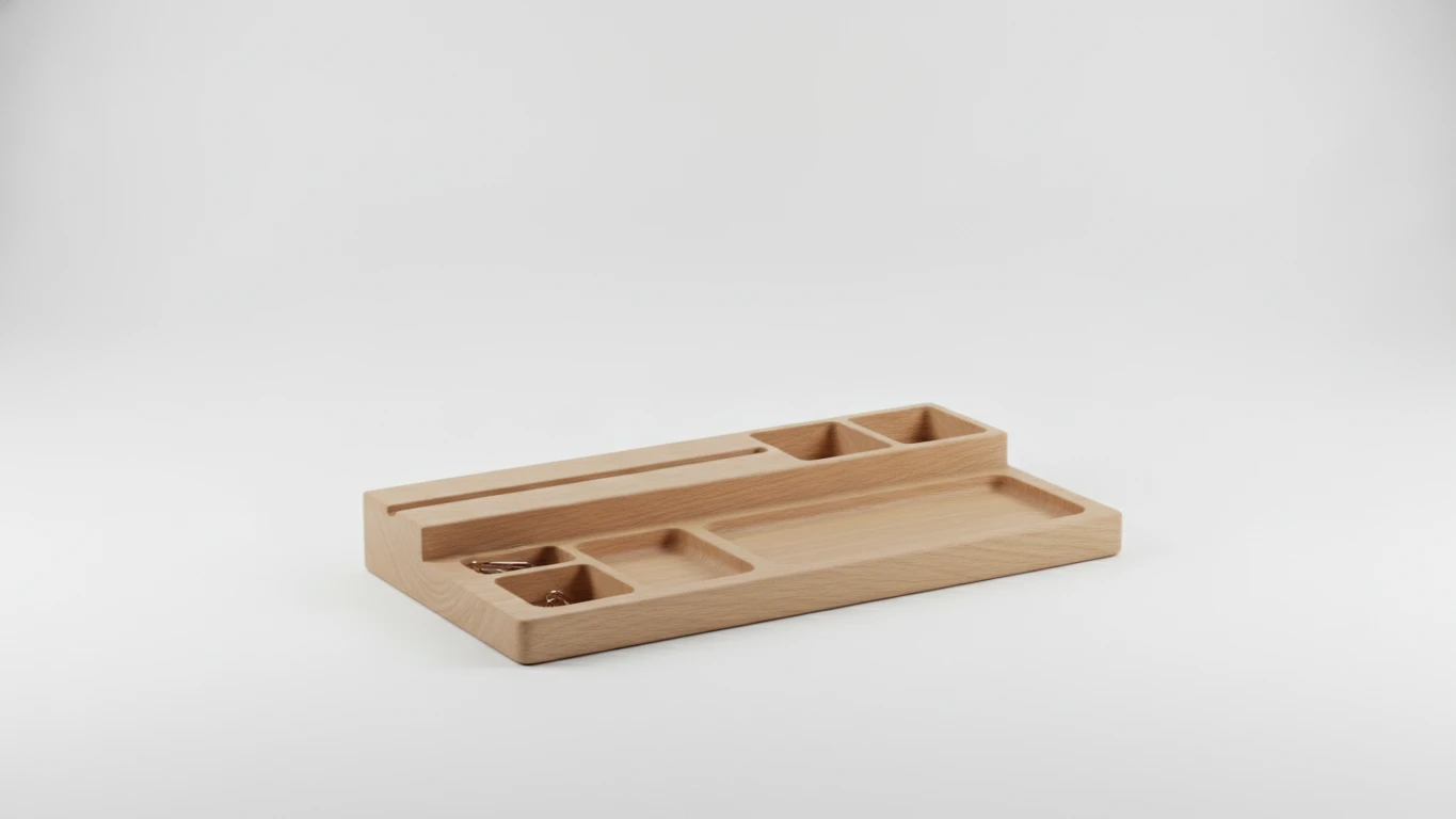 Minimalist Wood Desk Organizer