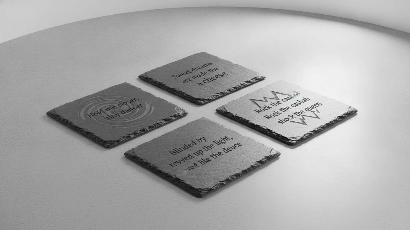 Mistaken Lyrics Slate Coasters