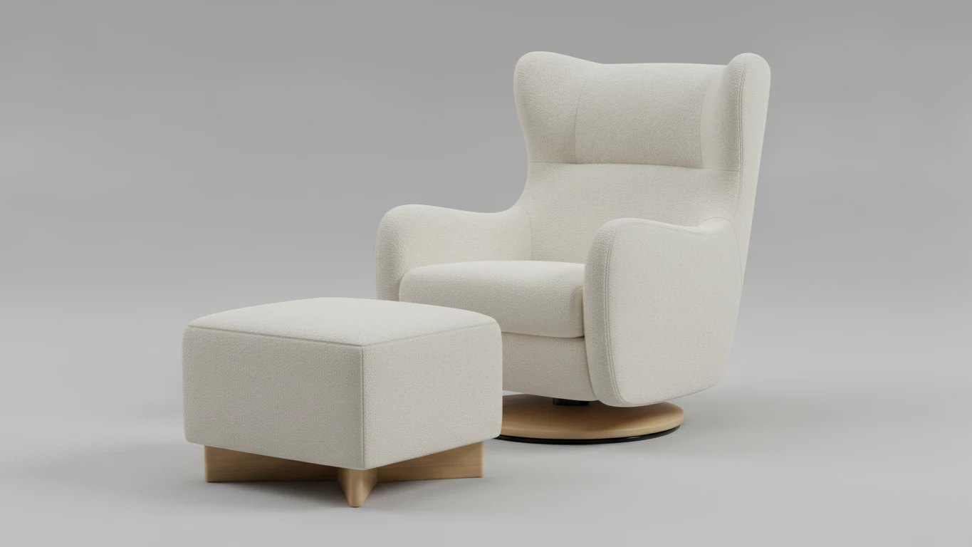 Modern Upholstered Nursery Glider