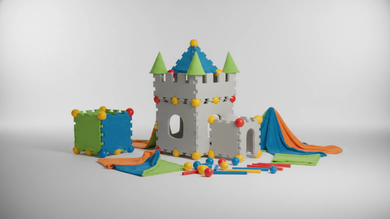 Modular Indoor Fort Building Set